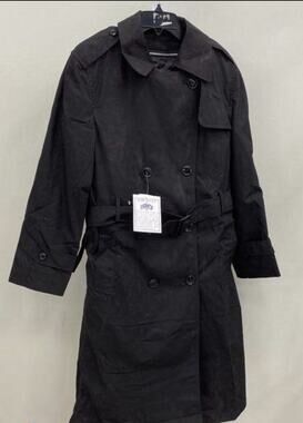 NEW DSCP Garrison Belted Mens 10r 38r Army Trench Coat Black Uniform Lined
